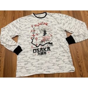 Original Gravity T-Shirt Mens Medium Osaka Japan All Over Print Long Sleeve